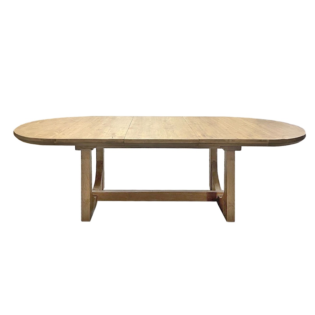 [GGR-MIS-DT86E-GB] Grassroots Mission 86-110" Oval Extension Dining Table in Gray Birch
