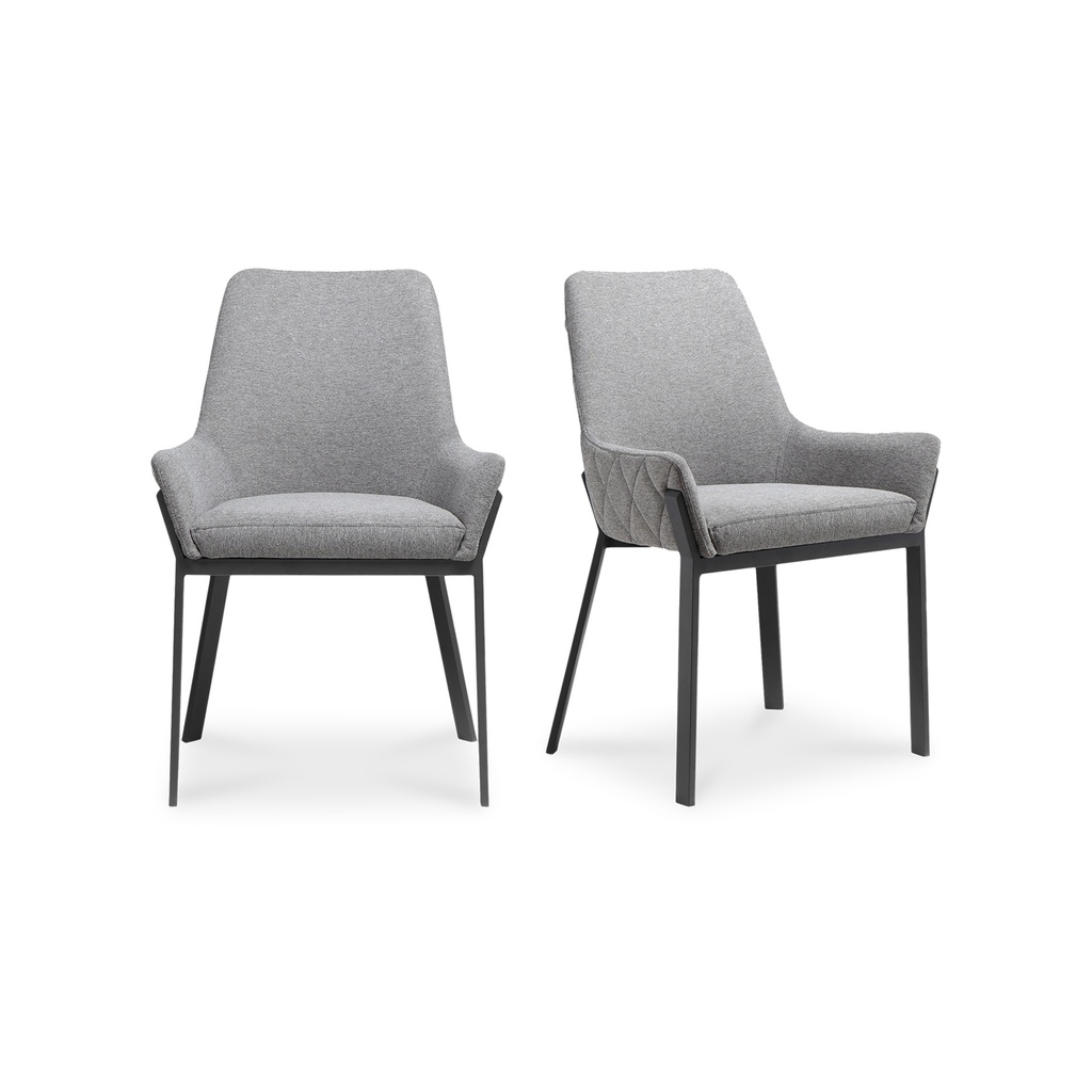 [ER-2082-25] Lloyd Dining Chair Dark Grey - Set Of Two