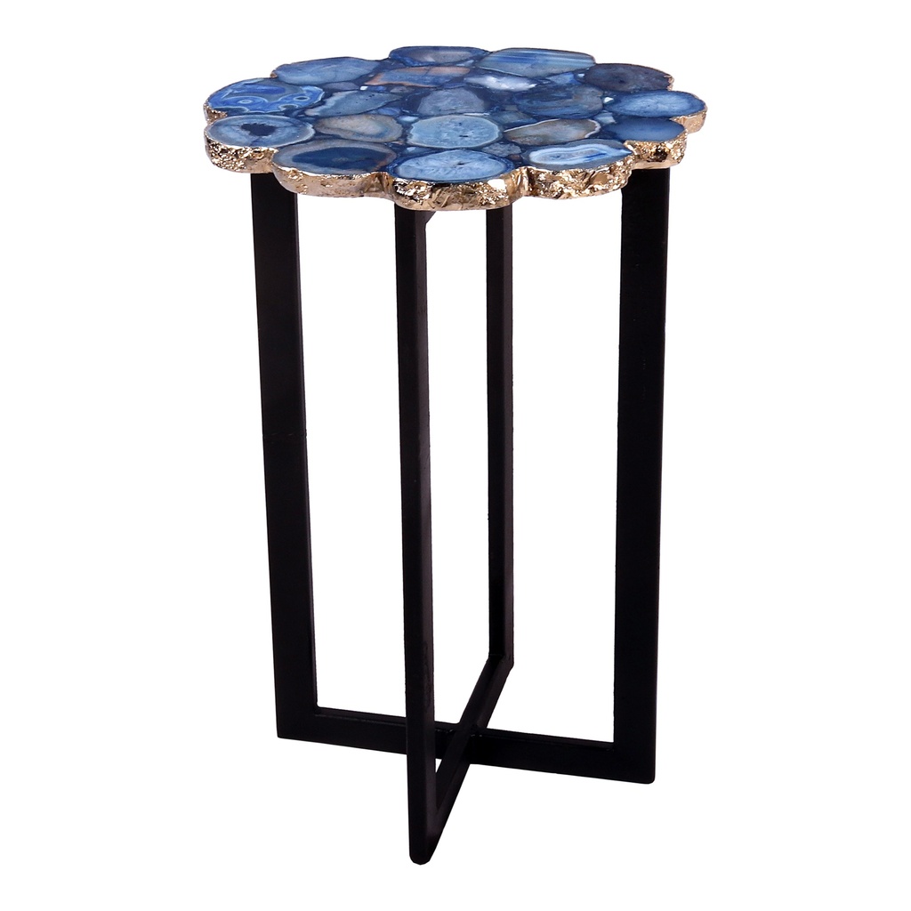 [PJ-1011-26] Azul Agate Accent Table Blue