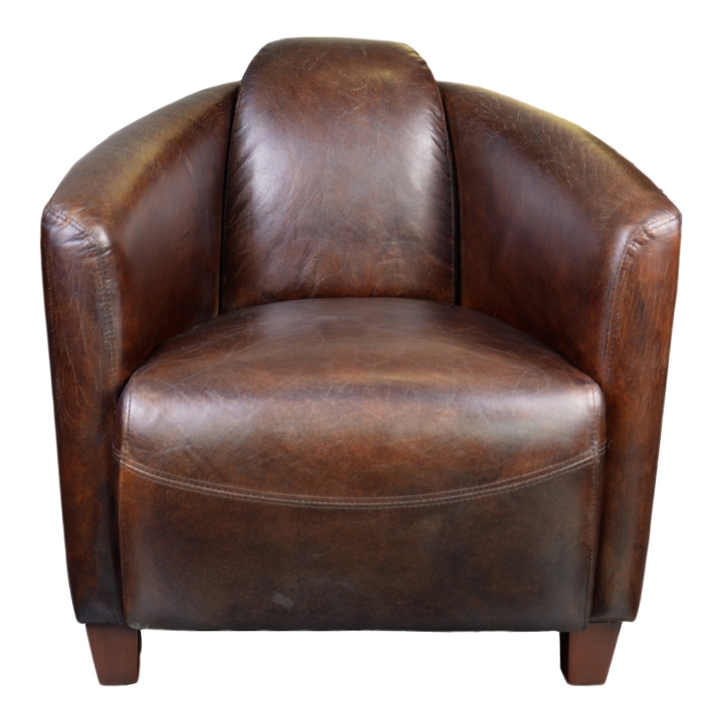 [PK-1000-20] Salzburg Club Chair Dark Brown Leather