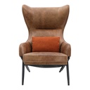 Amos Leather Accent Chair Open Road Brown