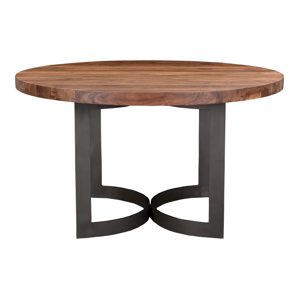 Bent Round Dining Table 54In Brown