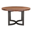 Bent Round Dining Table 54In Brown