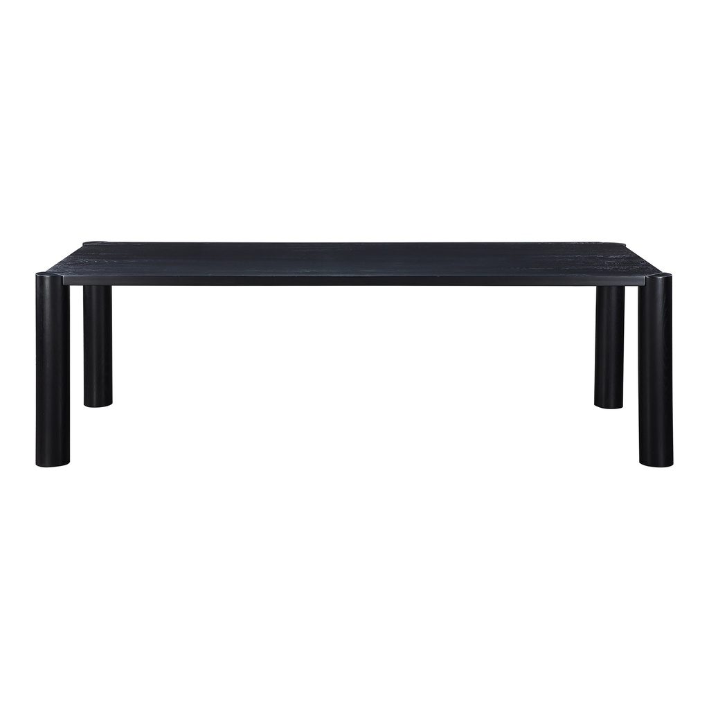 [BC-1112-02-0] Post Large Dining Table Black