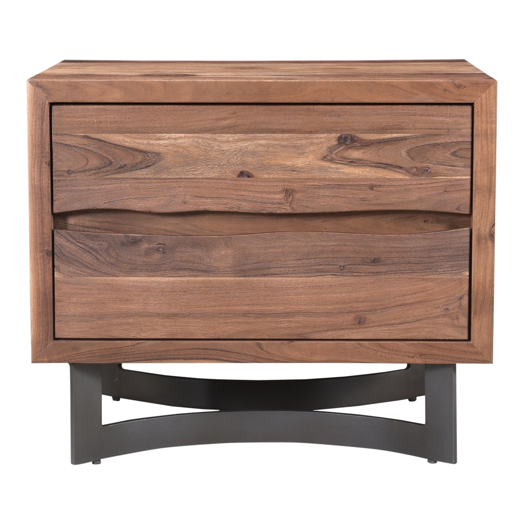 [VE-1096-03-0] Bent Nightstand Brown