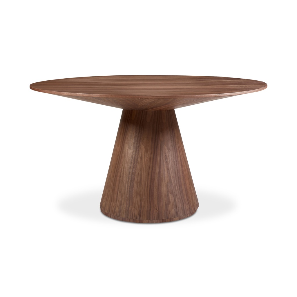 [KC-1029-03-0] Otago Round 54In Dining Table Walnut Brown
