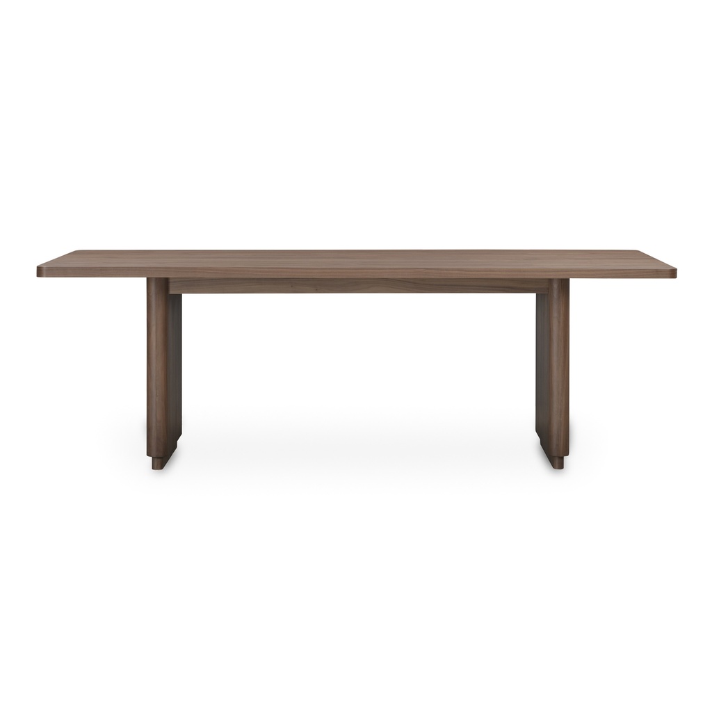 [YR-1009-03-0] Round Off Small Dining Table Walnut Brown