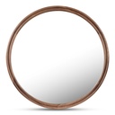 Alcott Large Round Mirror Walnut