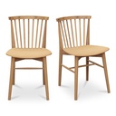 Marley Dining Chair Oak-Set of Two