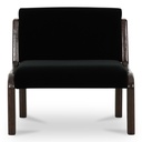 Edie Accent Chair Black Faux Mohair