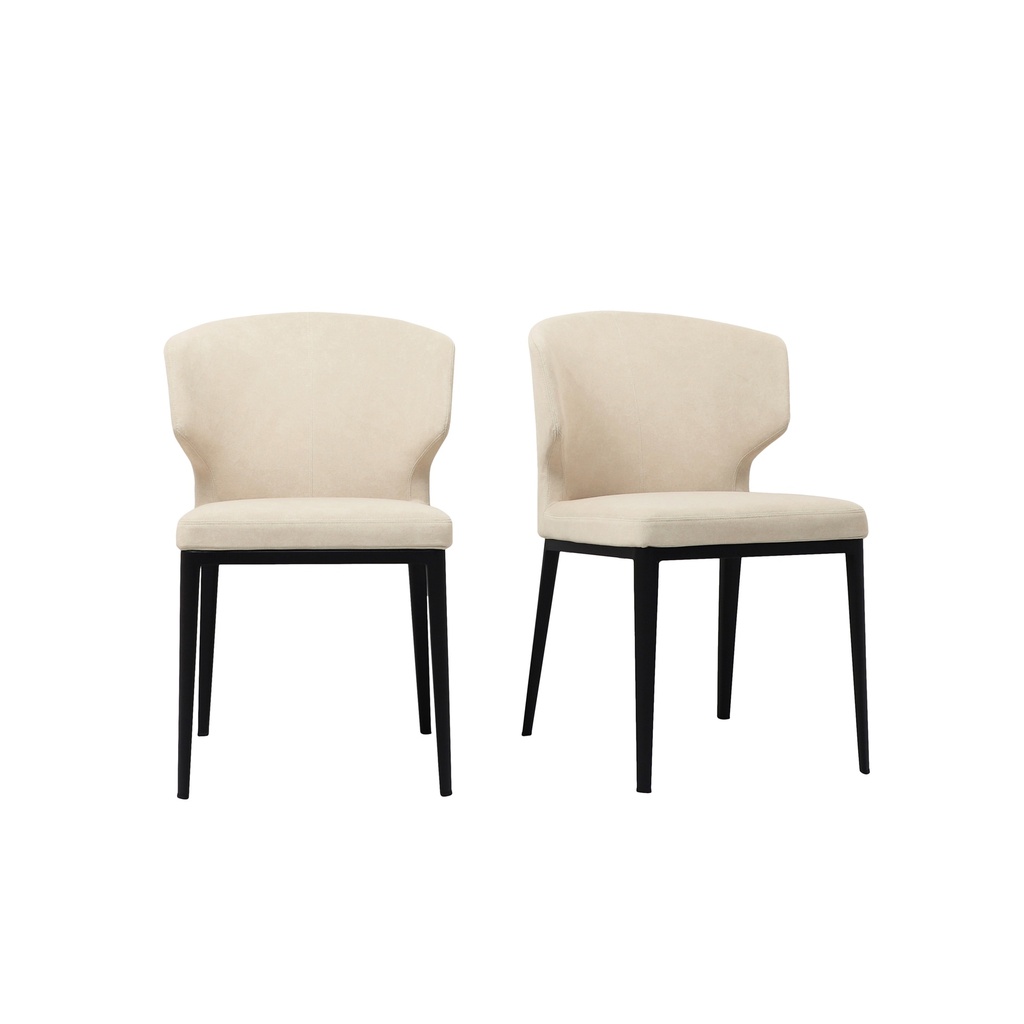 [EJ-1018-18] Delaney Dining Chair Warm Beige-Set of Two