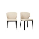 Delaney Dining Chair Warm Beige-Set of Two