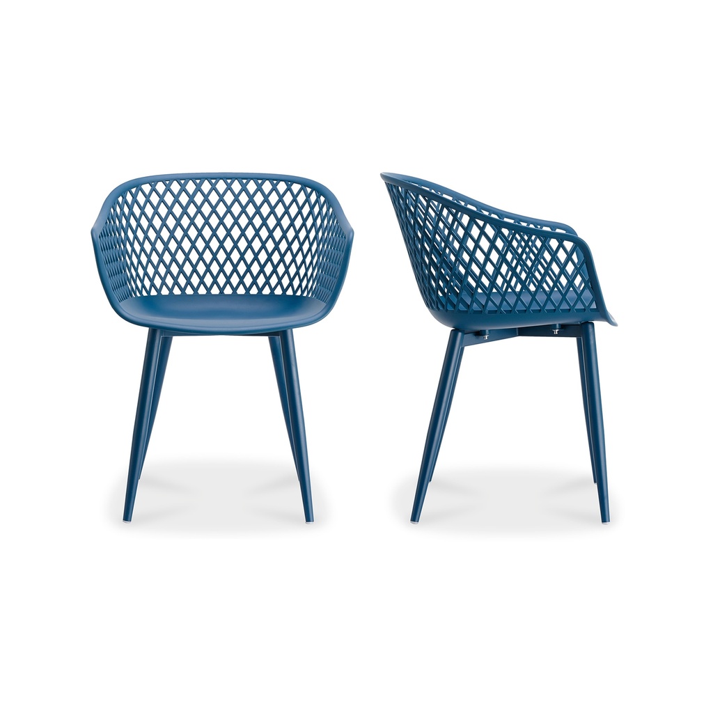 [QX-1001-26] Piazza Outdoor Chair Blue - Set Of Two
