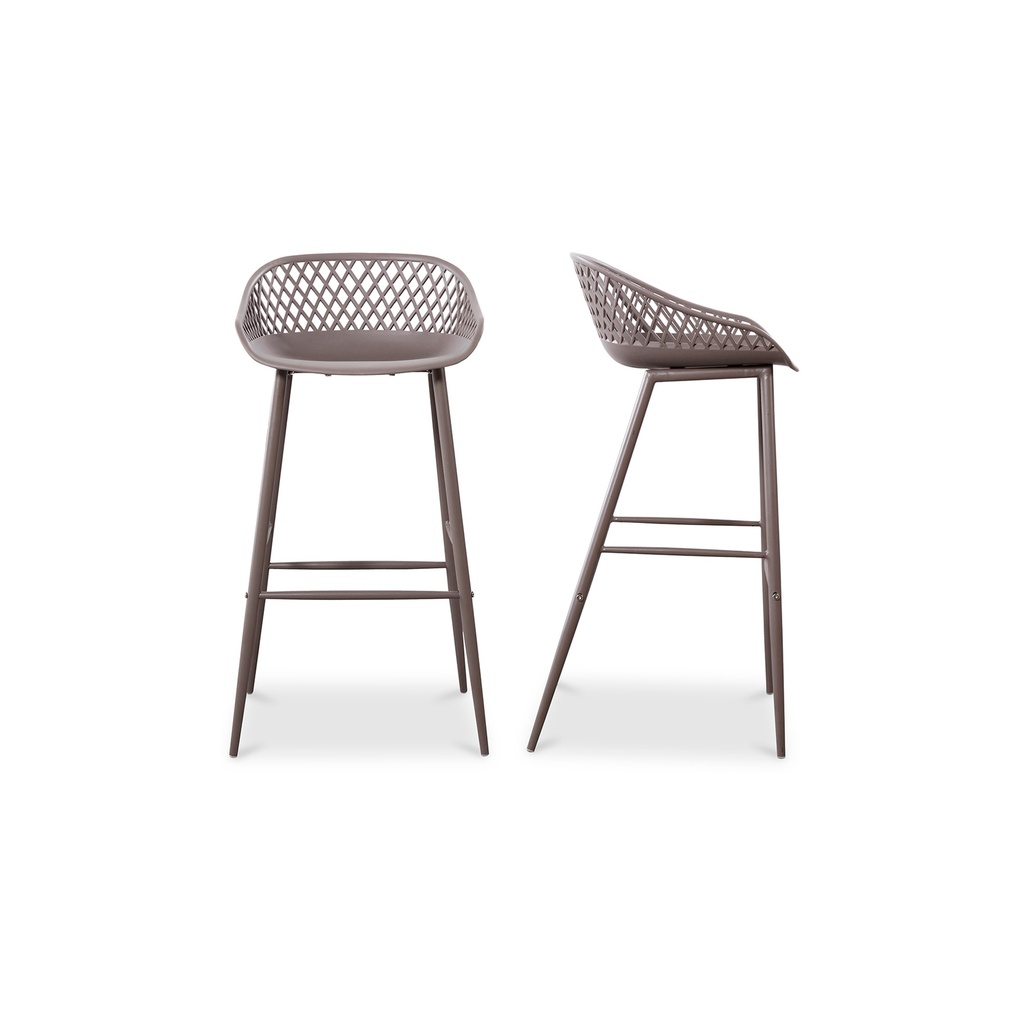 [QX-1004-15] Piazza Outdoor Barstool Grey - Set Of Two