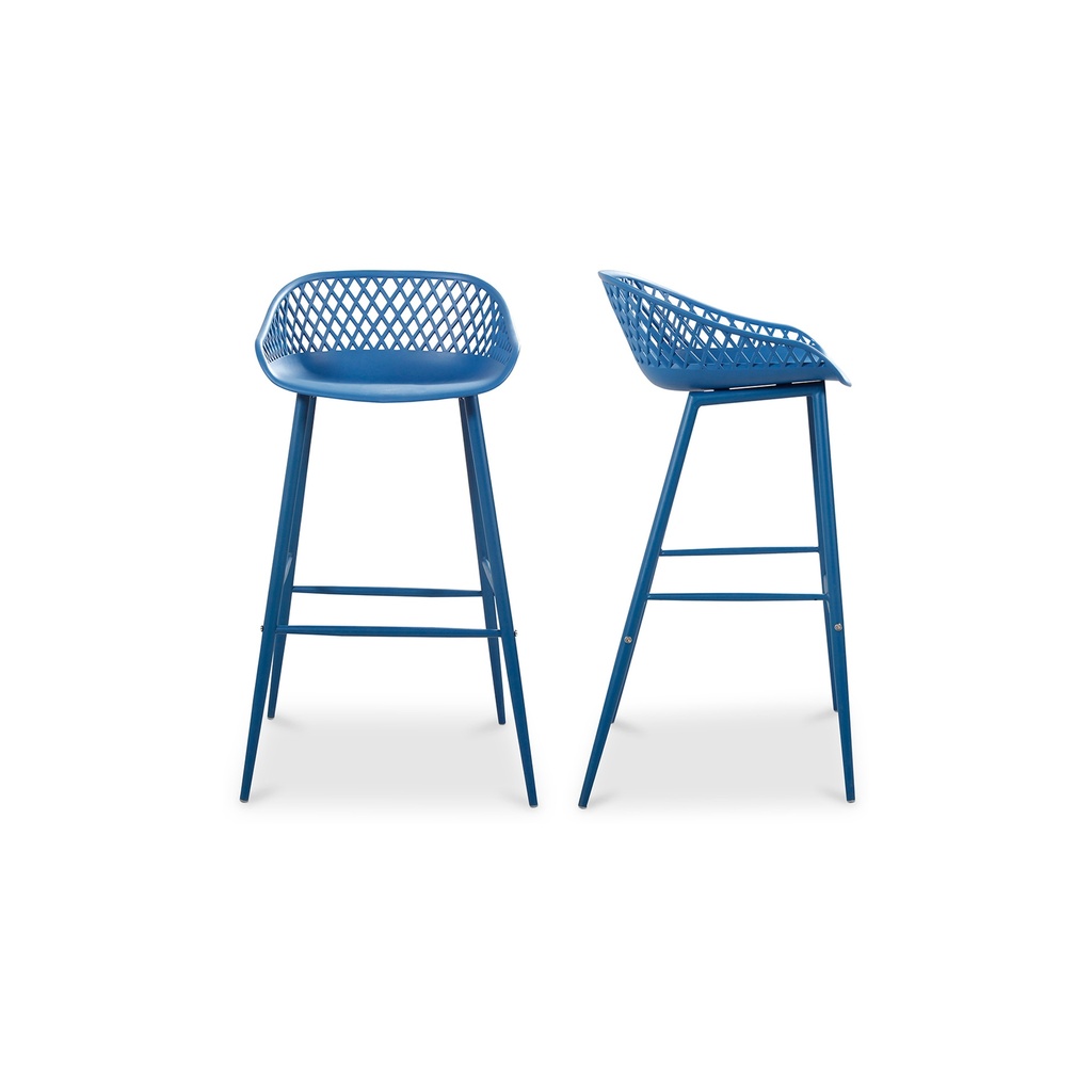 [QX-1004-26] Piazza Outdoor Barstool Blue - Set Of Two