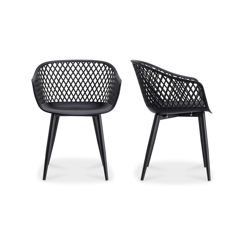 [QX-1001-02] Piazza Outdoor Chair Black - Set Of Two