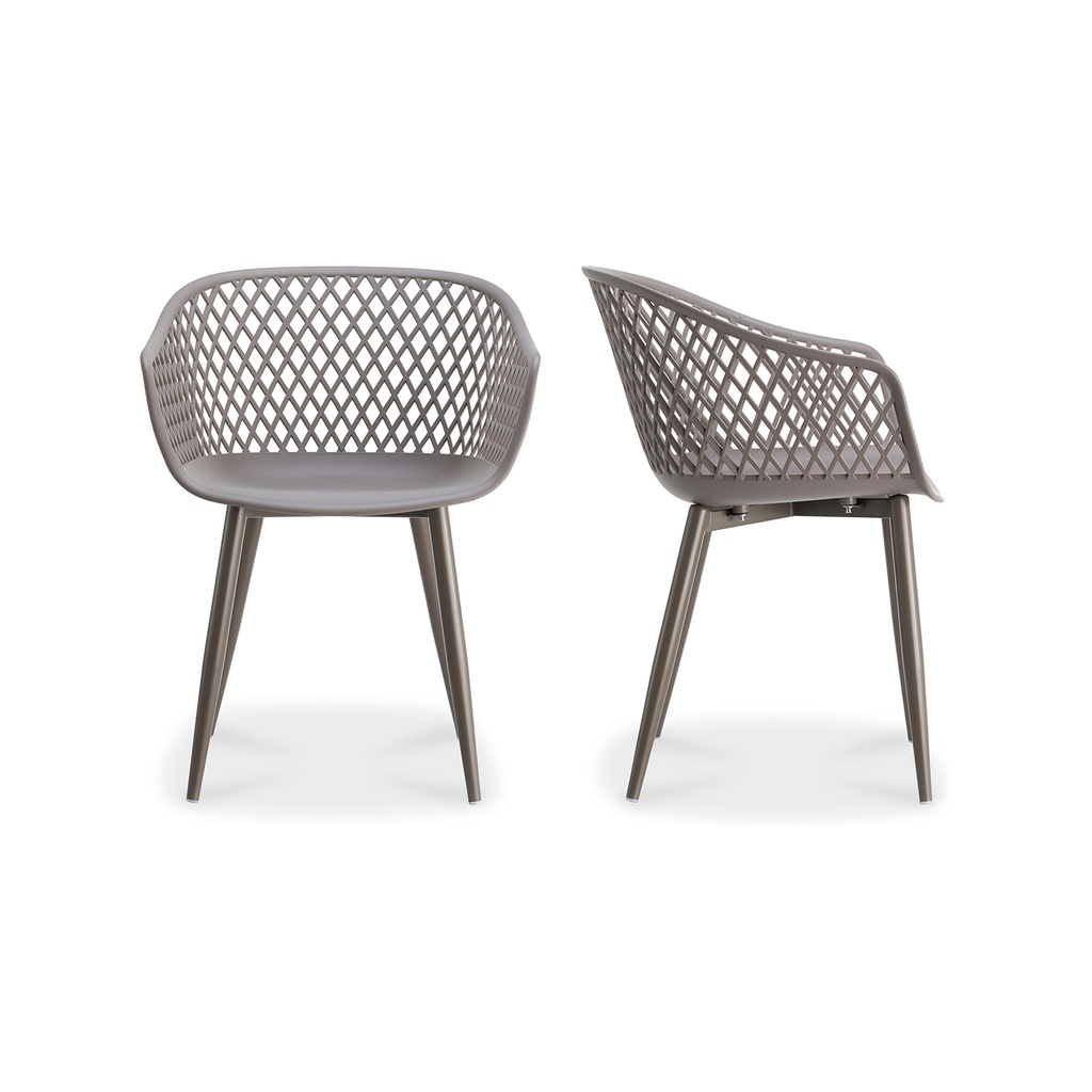 [QX-1001-15] Piazza Outdoor Chair Grey - Set Of Two