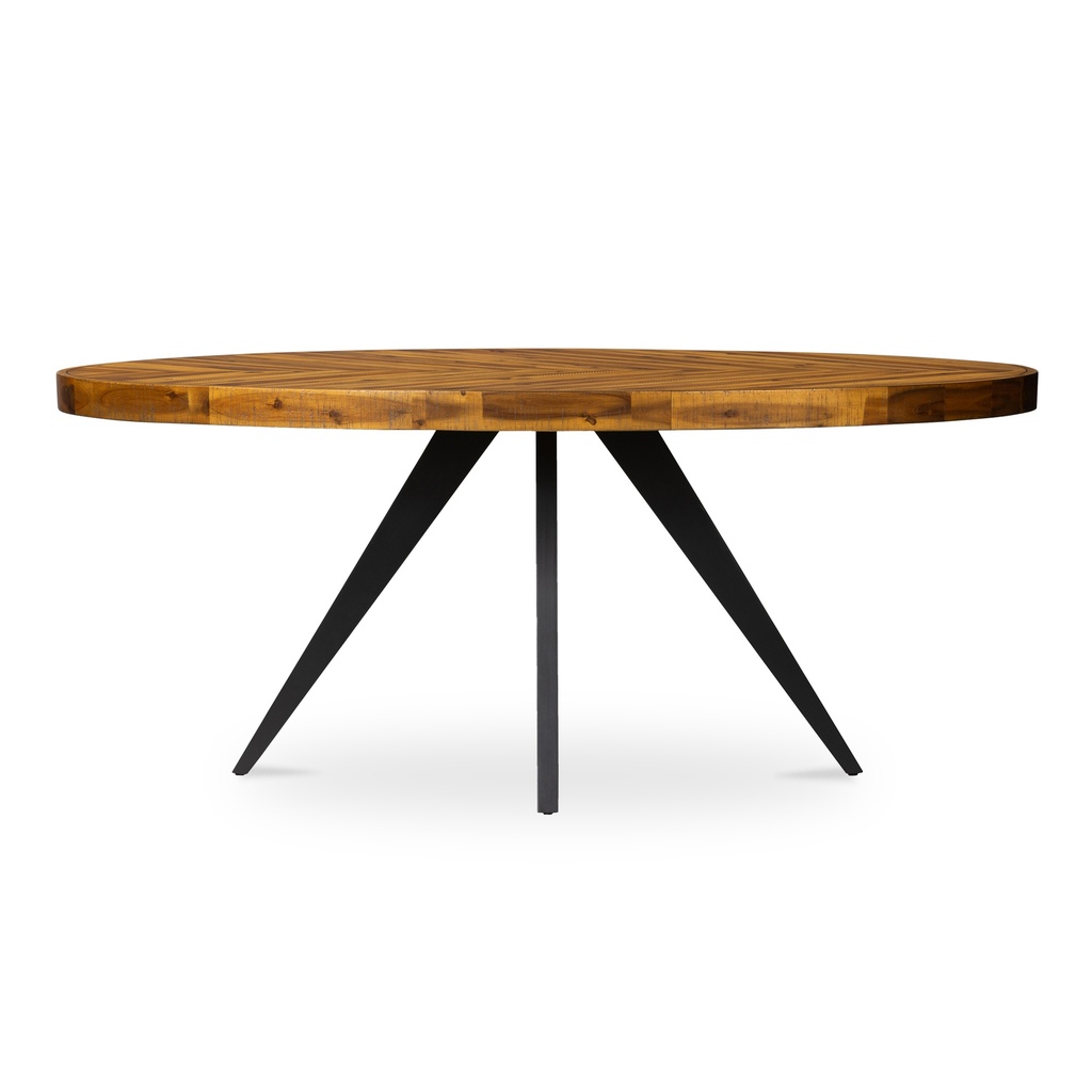 [TL-1019-14] Parq Oval Dining Table Amber