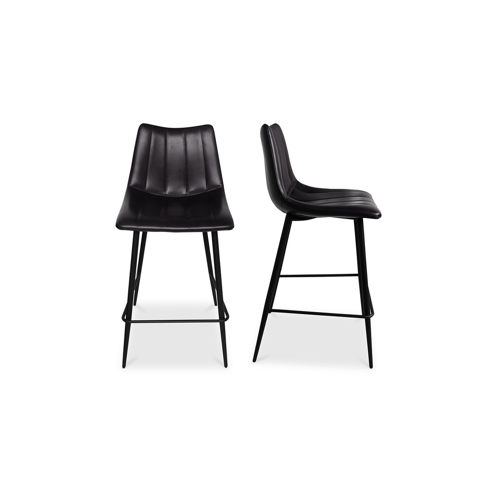 [UU-1002-02] Alibi Counter Stool Matte Black - Set Of Two