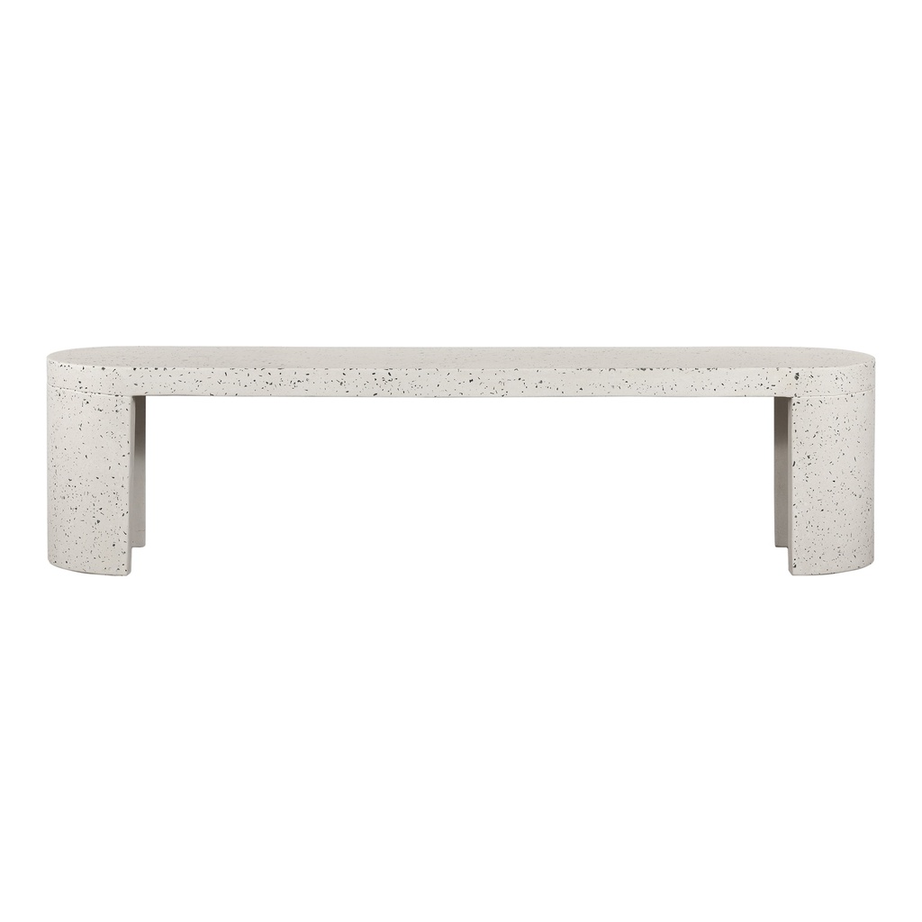 [JK-1002-29] Lyon Outdoor Bench White Terrazzo