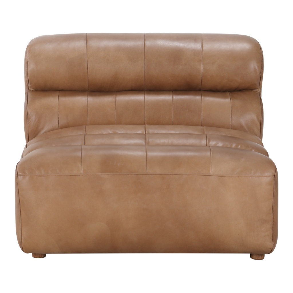 [QN-1009-40] Ramsay Leather Slipper Chair Tan