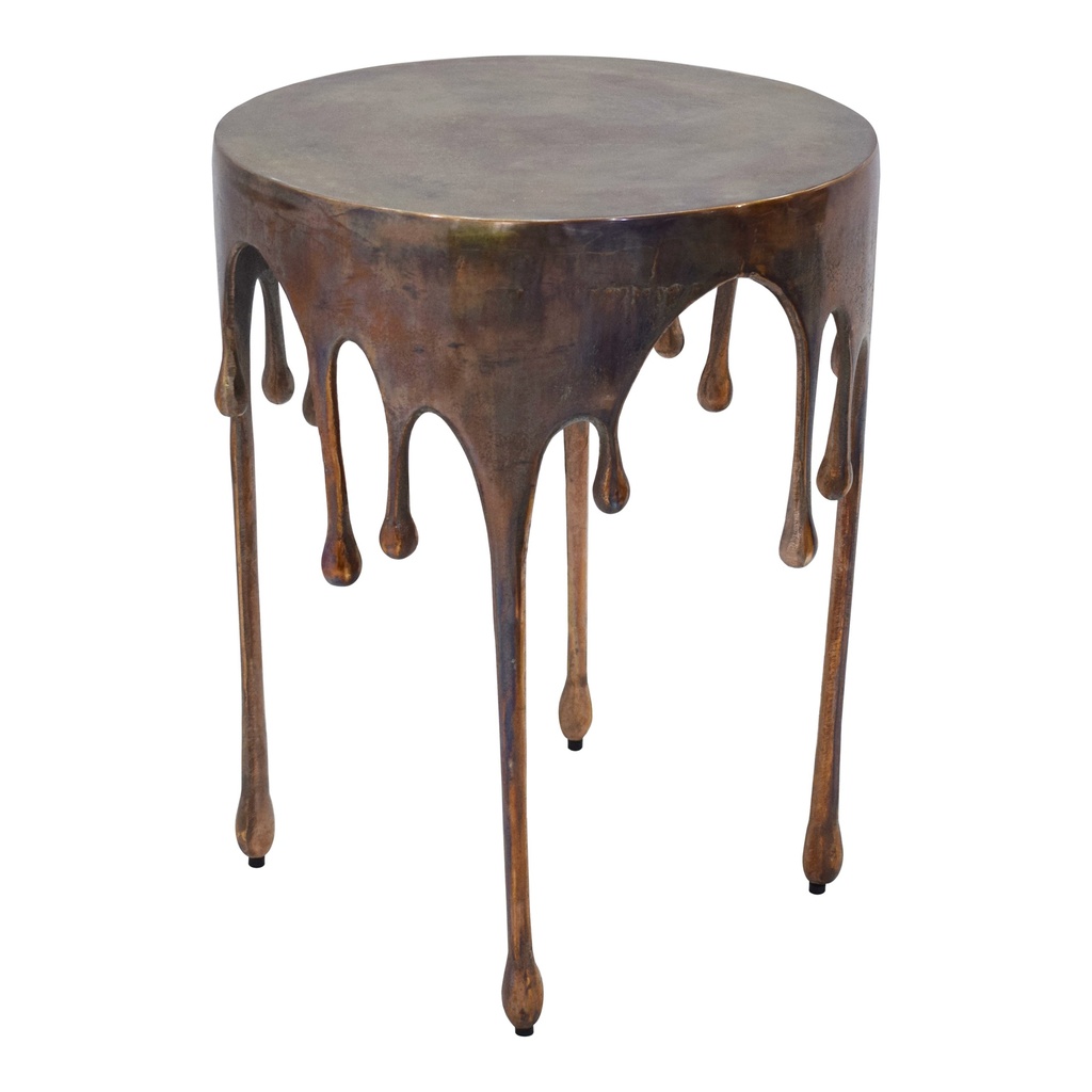 [FI-1090-50] Copperworks Accent Table Antique Copper