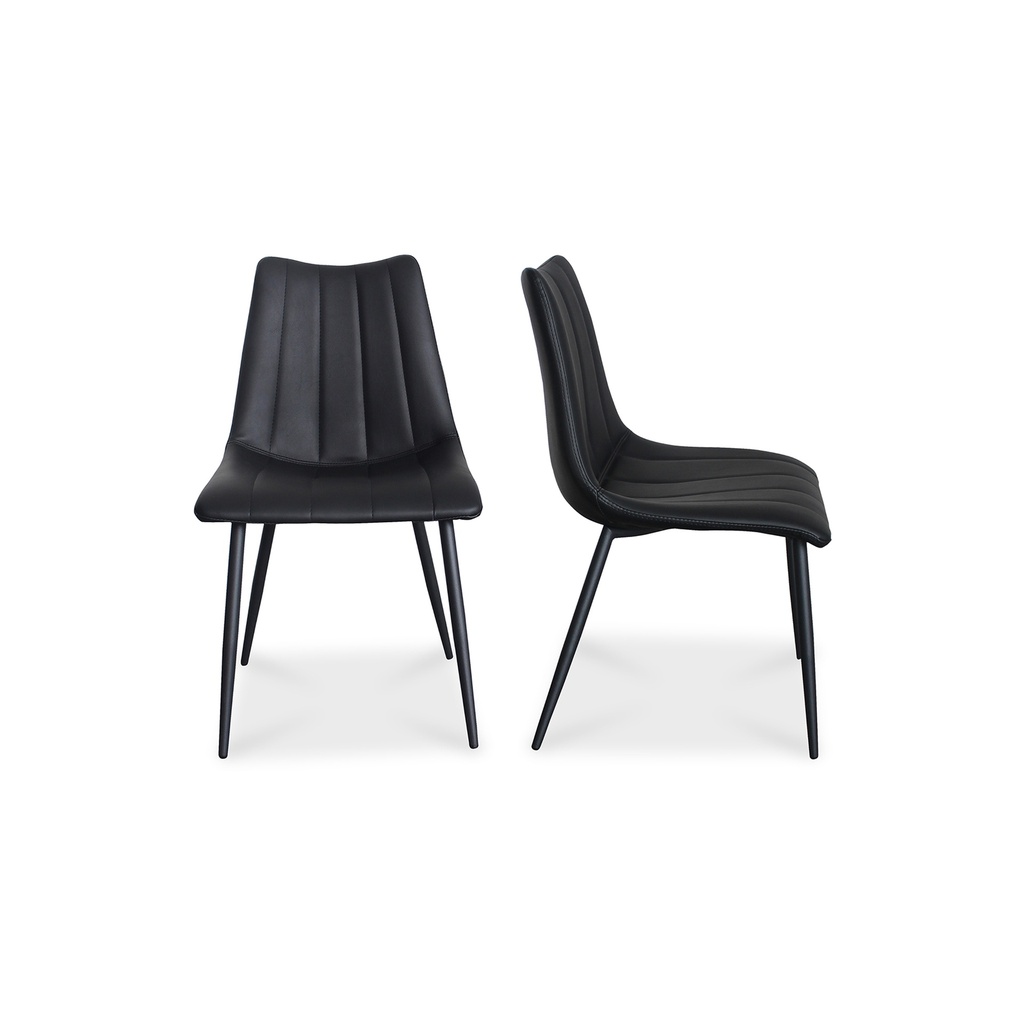 [UU-1022-02] Alibi Dining Chair Matte Black - Set Of Two