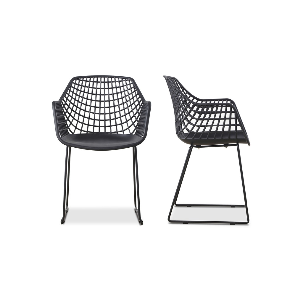 [QX-1007-02] Honolulu Chair Black - Set Of Two