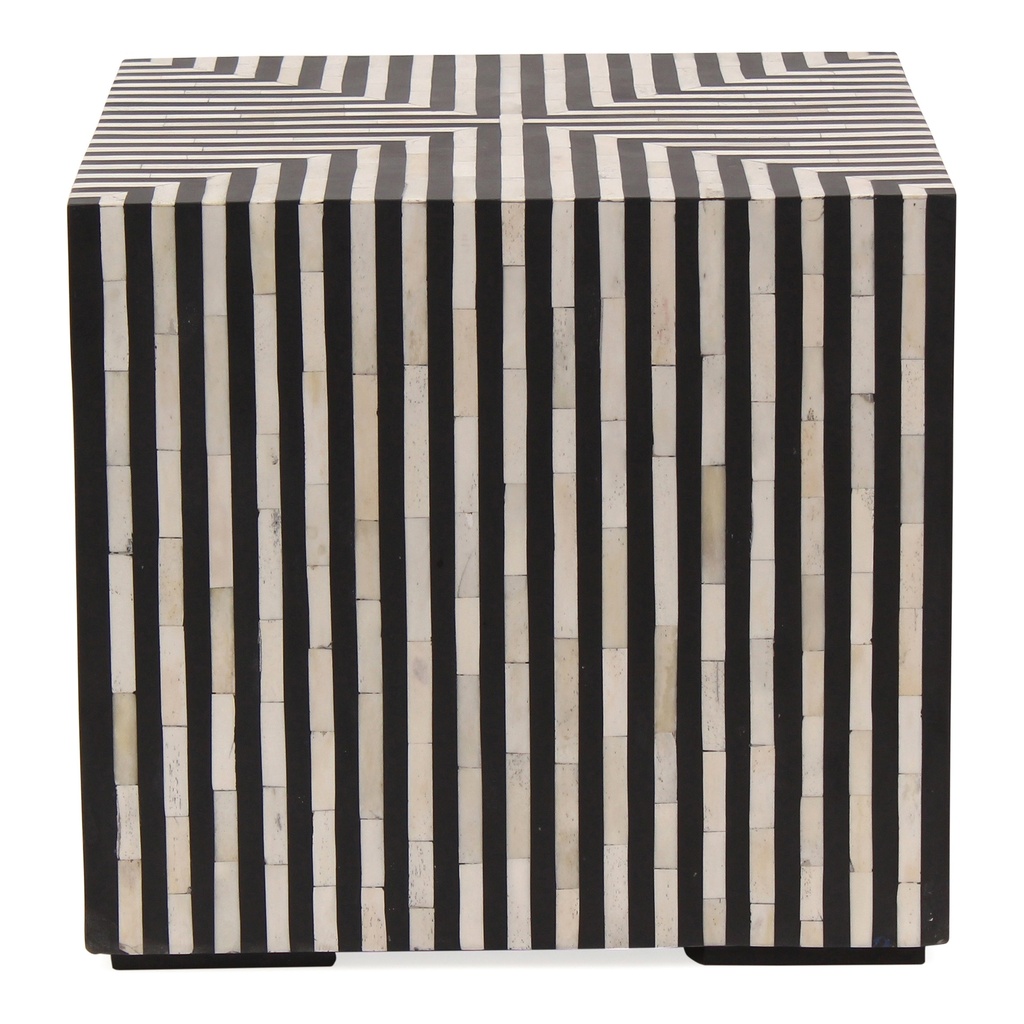 [GZ-1149-37] Terning Side Table Black and White
