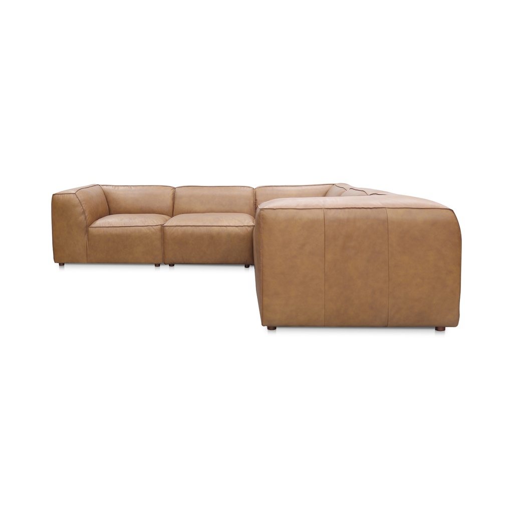 [XQ-1007-40] Form Classic L-Shaped Modular Sectional Sonoran Tan Leather