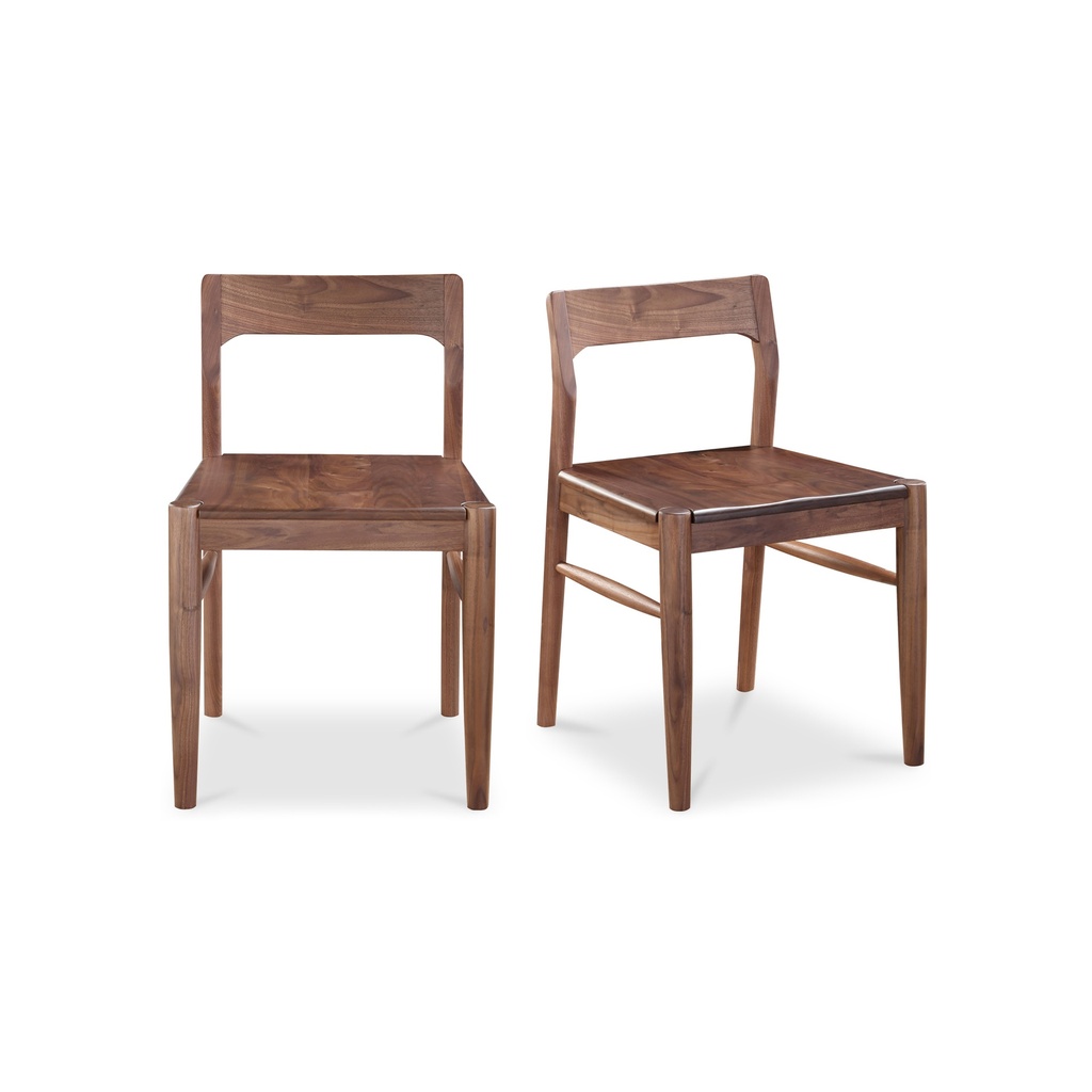 [BC-1123-03] Owing Dining Chair Walnut Brown - Set Of Two