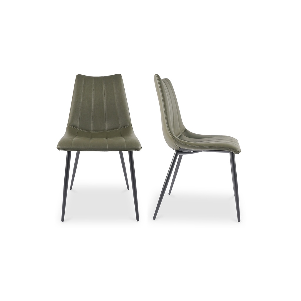 [UU-1022-27] Alibi Dining Chair Dark Green - Set Of Two