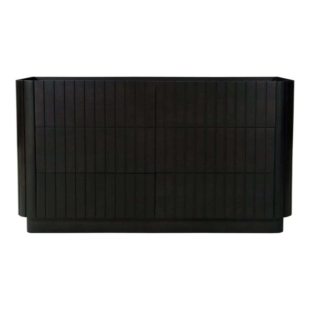 [JD-1062-02] Povera 6 Drawer Dresser Black