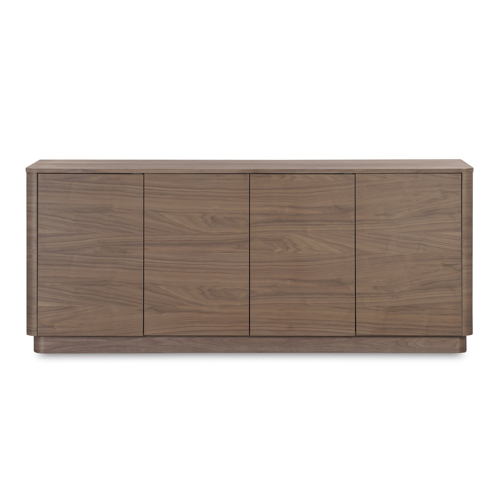 [YR-1008-03] Round Off Sideboard Walnut Brown