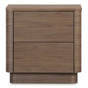 Round Off Tall Nightstand Walnut Brown