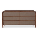 Rye 6 Drawer Dresser Warm Brown