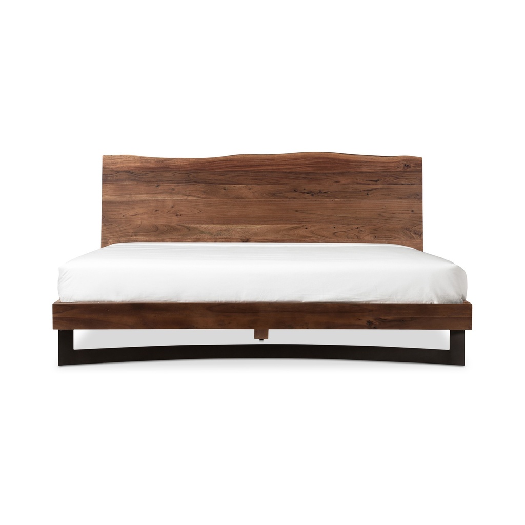 [VE-1088-03-0] Bent King Size Bed Brown