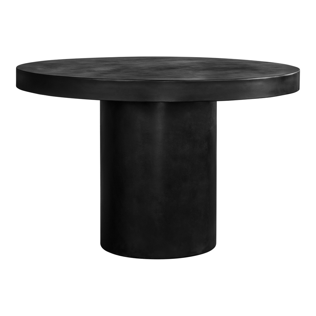 [BQ-1057-02-0] Cassius Round Outdoor Dining Table Black