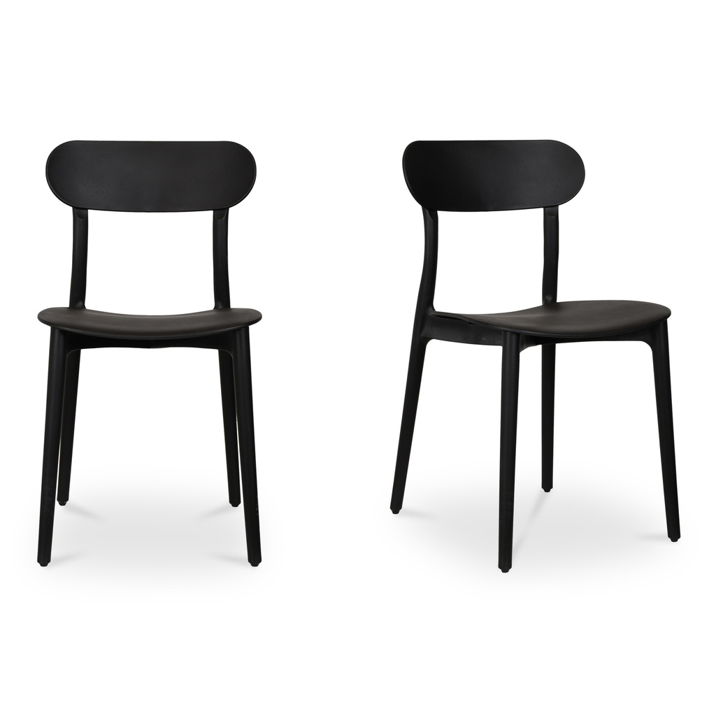 [QX-1017-02] Kent Outdoor Dining Chair Black - Set Of Two