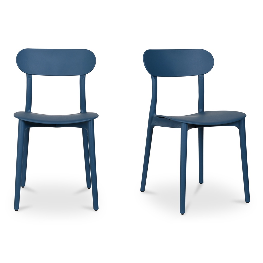[QX-1017-46] Kent Outdoor Dining Chair Navy - Set Of Two