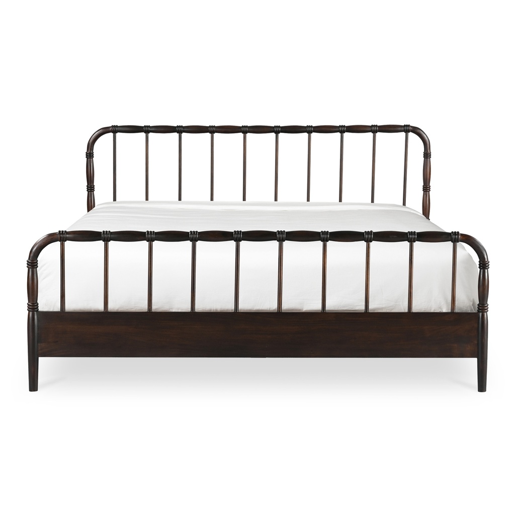 [VE-1129-20-0] Vivian Queen Bed Dark Brown