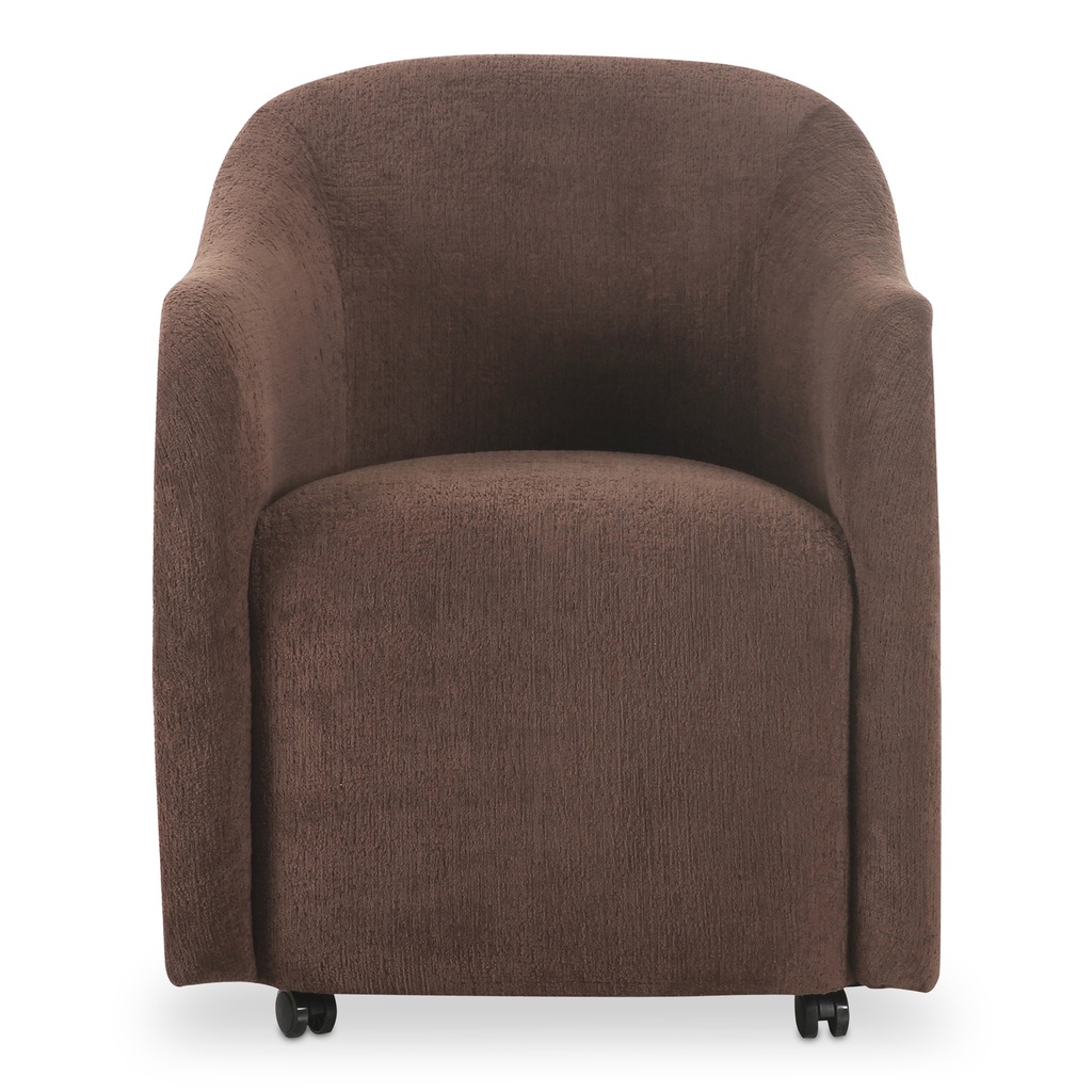 [OA-1034-20] Drava Rolling Dining Chair Dark Brown
