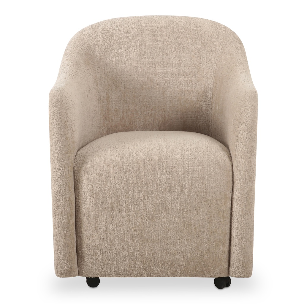 [OA-1034-34] Drava Rolling Dining Chair Beige