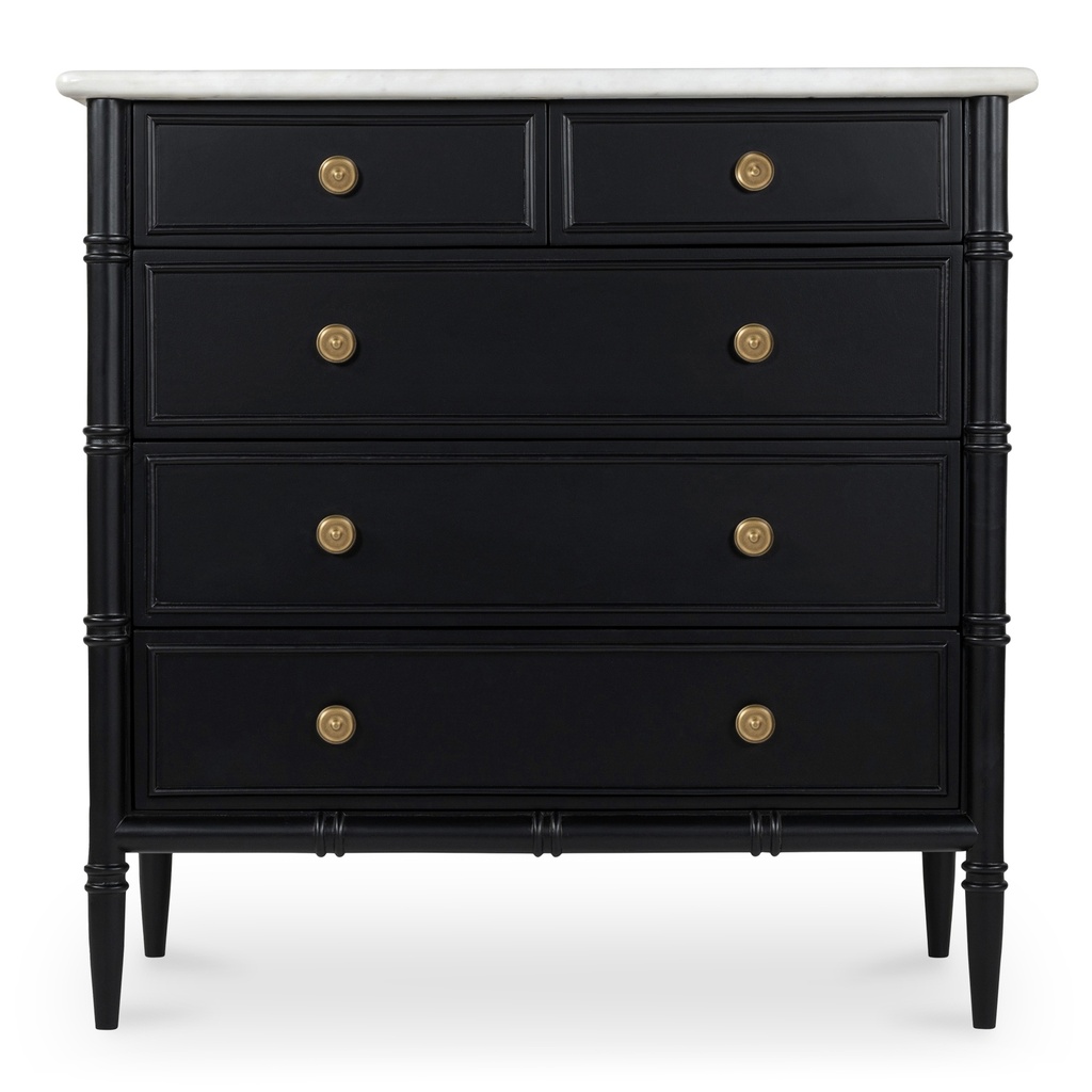 [RP-1060-02] Eleanor 5 Drawer Chest Black