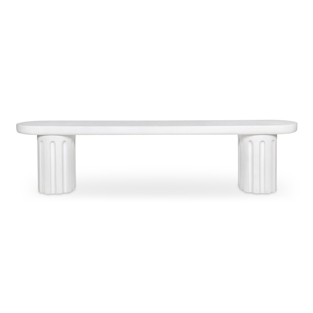 [JK-1012-18-0] Eris Outdoor Dining Bench White
