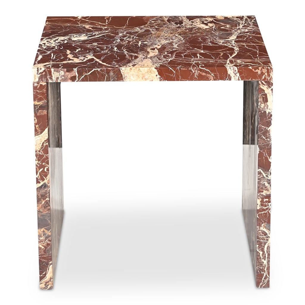 [GZ-1181-06-0] Rosa Accent Table Rosso Levanto Marble