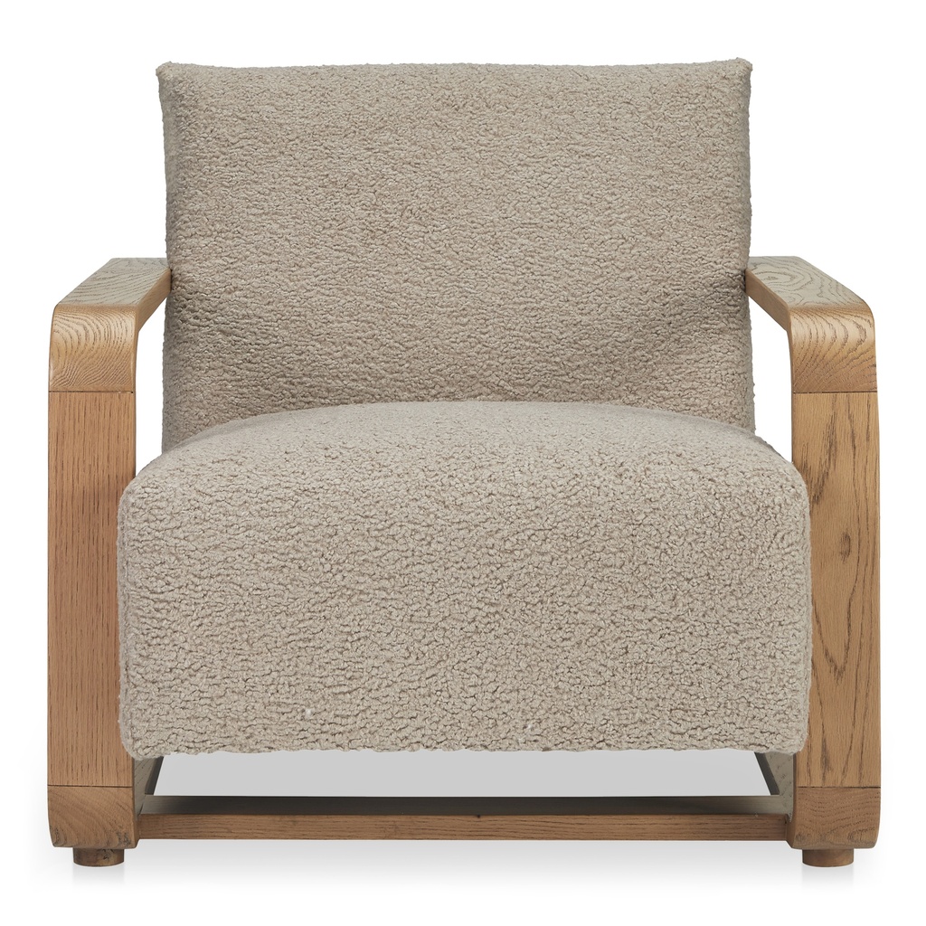 [ME-1073-34] Eckersley Lounge Chair Beige Faux Shearling