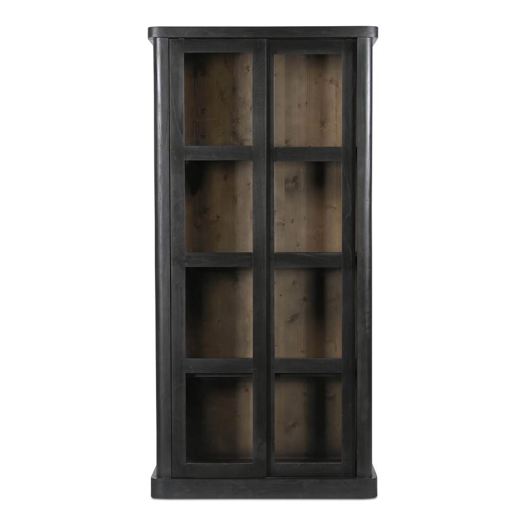[BB-1025-02] Mona Tall Cabinet Black