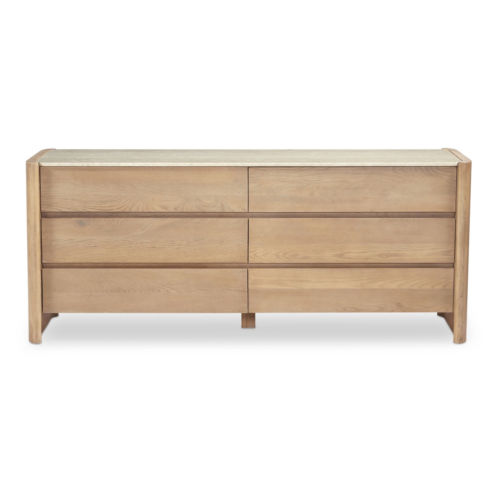[RP-1069-24] Lane 6 Drawer Dresser Natural