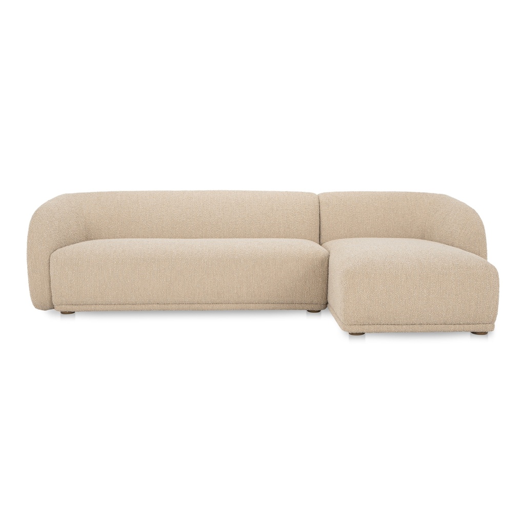 [FO-1030-34-R-0] Faye Right Sectional Beige Boucle